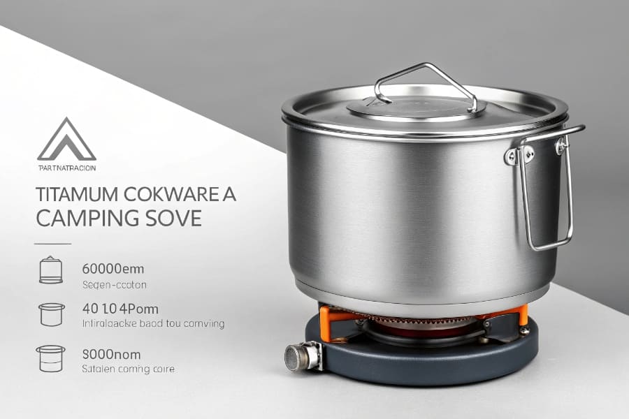 Ultralight titanium pot for backpacking