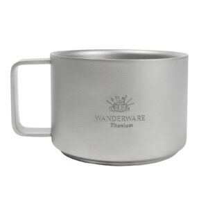 Titanium Double Wall Coffee Cup Mini Camping Mug