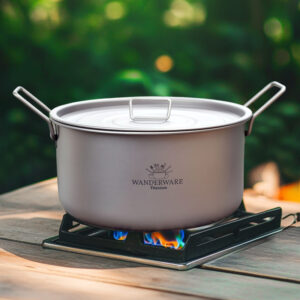 2.2L Titanium Camping Pot with Lid