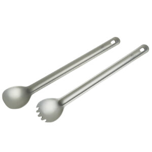 Titanium Long Handle Spork & Spoon